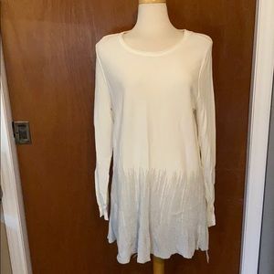 Shimmery winter white tunic